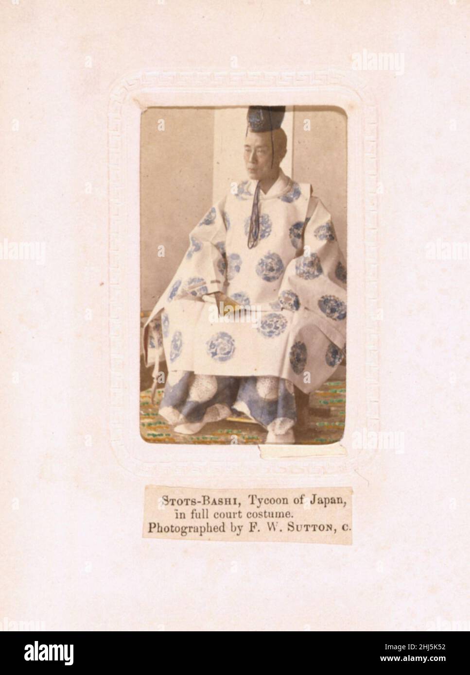 Ritratti in studio di Stots-Bashi (Yoshinobu Tokugawa, ultimo shogun del Giappone). Foto Stock