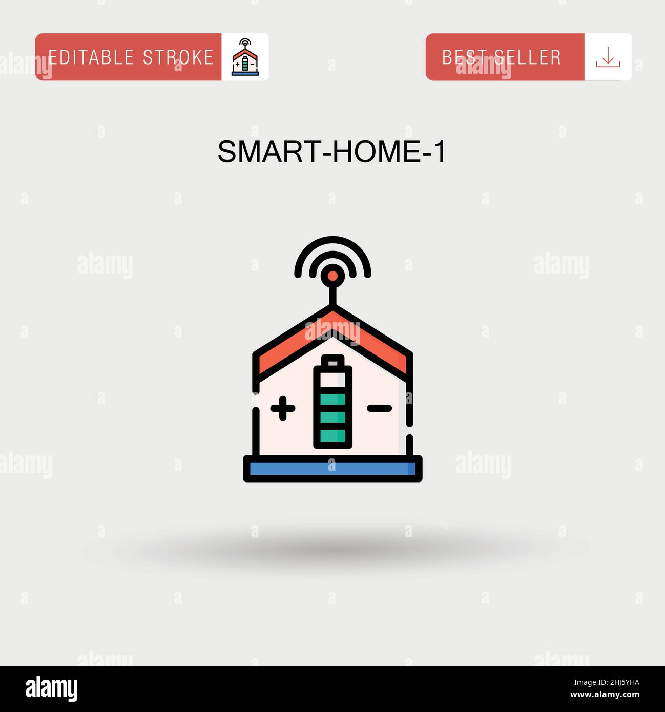 Icona vettore semplice Smart-home-1. Illustrazione Vettoriale