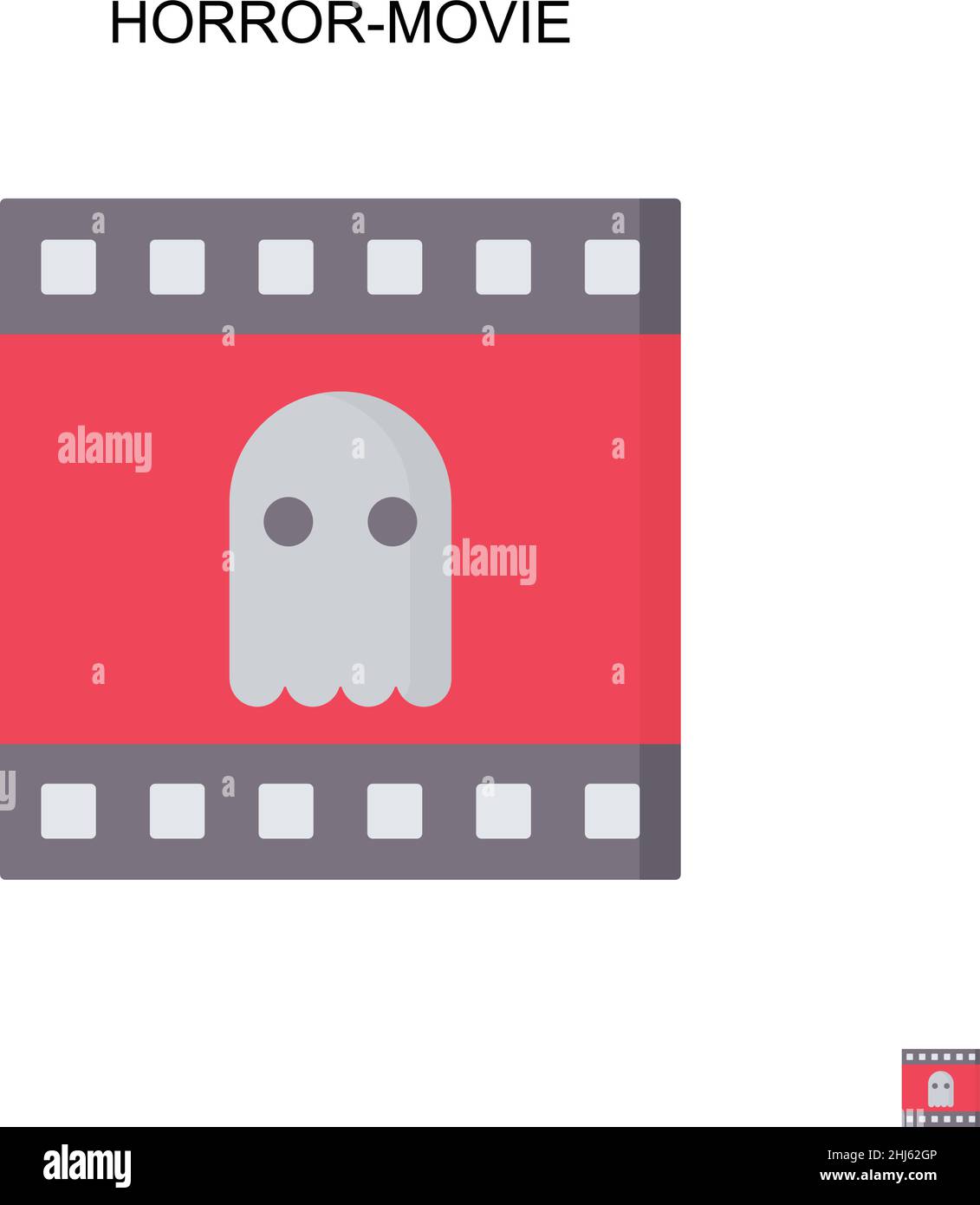 Icona vettoriale semplice horror-movie. Modello di disegno del simbolo di illustrazione per l'elemento dell'interfaccia utente mobile Web. Illustrazione Vettoriale Icona vettoriale semplice horror-movie. Modello di disegno del simbolo di illustrazione per l'elemento dell'interfaccia utente mobile Web. Illustrazione Vettoriale