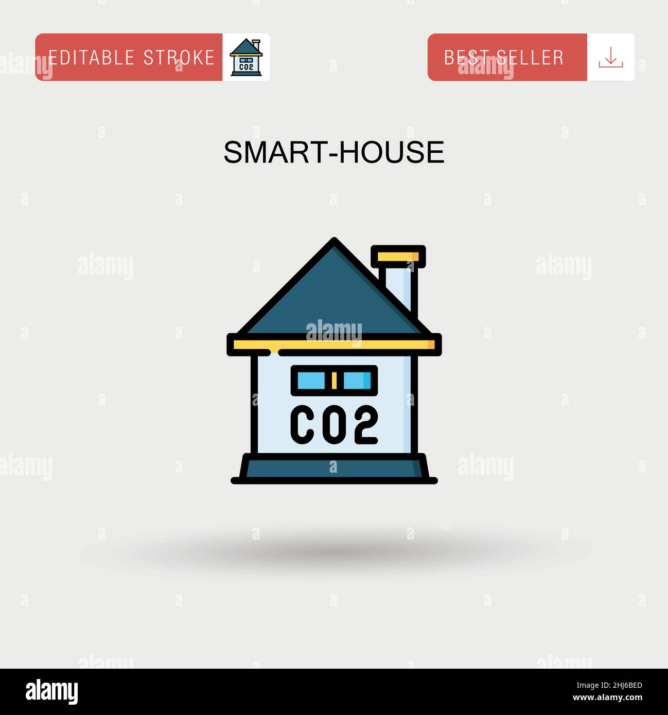 Icona vettore semplice smart-house. Illustrazione Vettoriale