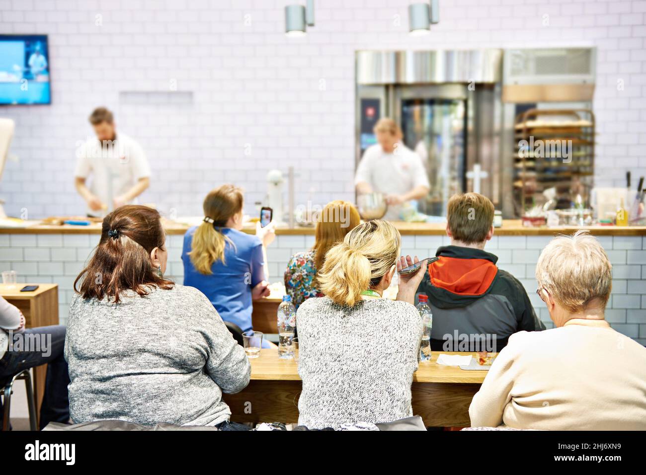 Master class chefs per la mostra dei visitatori Foto Stock