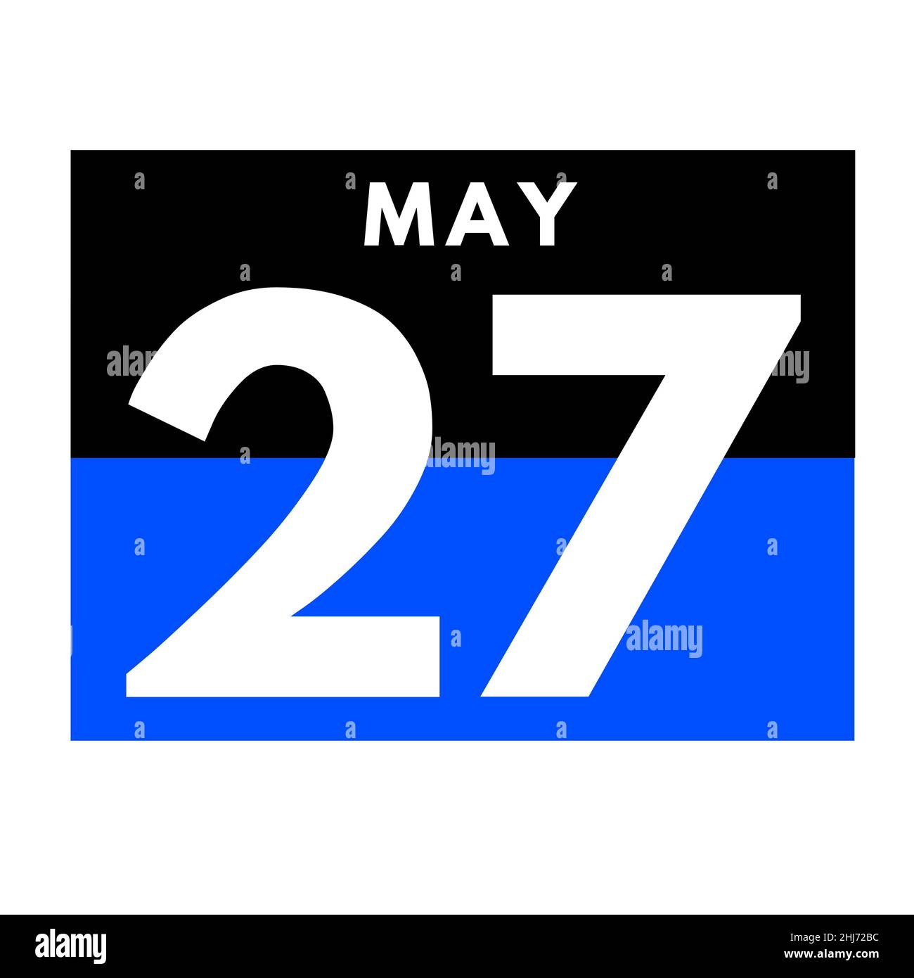 Maggio 27. Calendario piatto giornaliero icona .date ,day, month .calendar per il mese di maggio Foto Stock