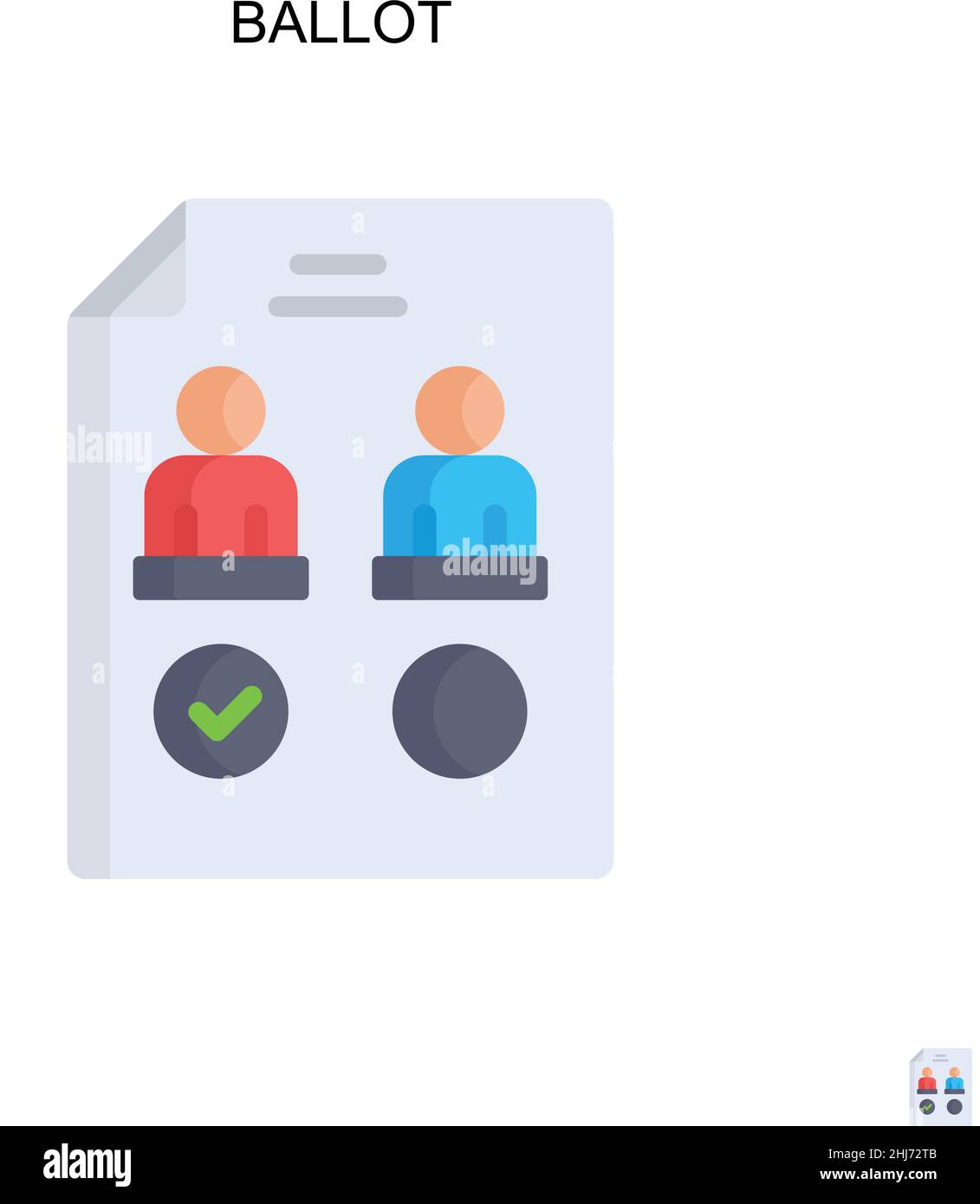 Icona del vettore semplice del ballottaggio. Modello di disegno del simbolo di illustrazione per l'elemento dell'interfaccia utente mobile Web. Illustrazione Vettoriale