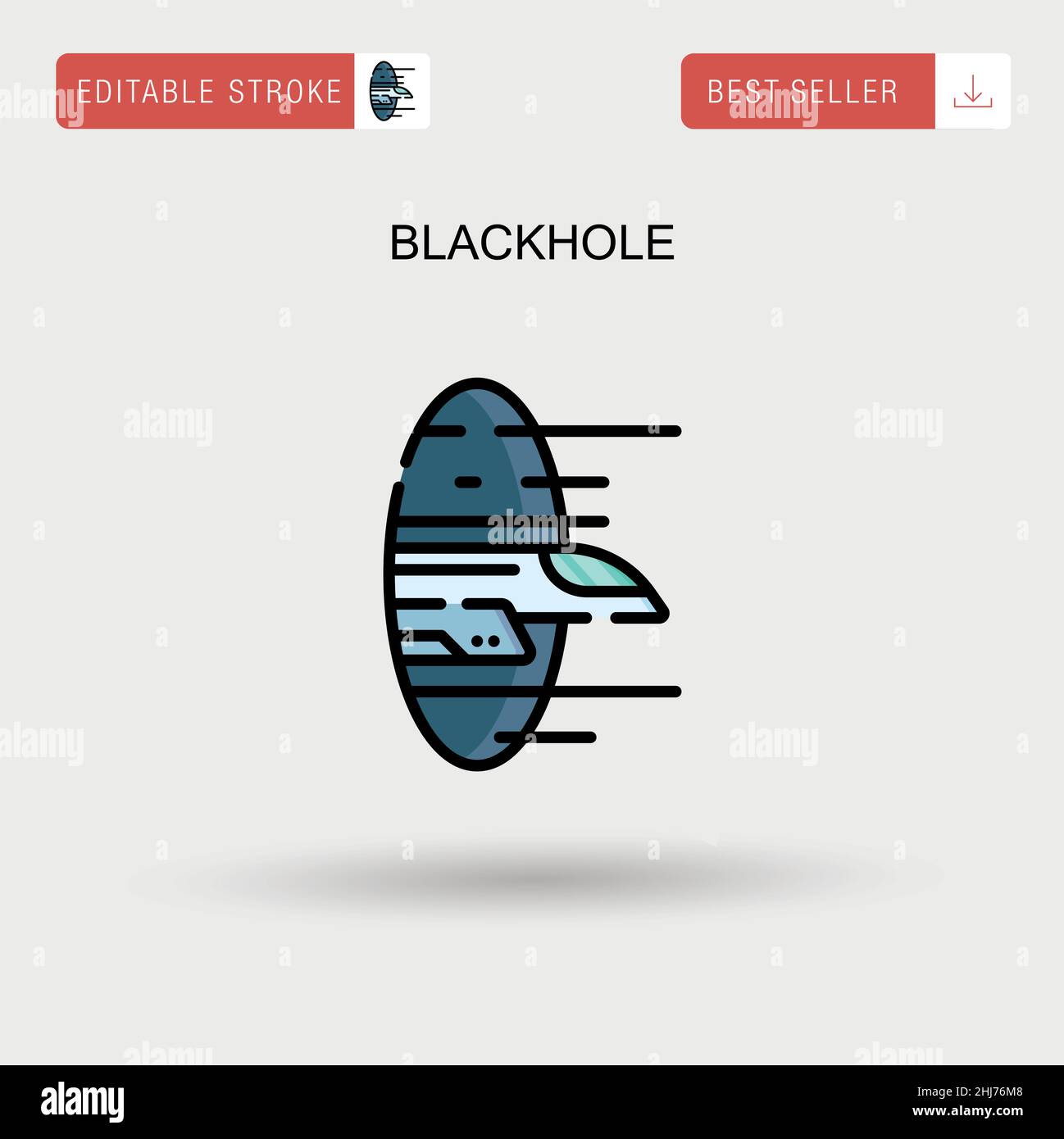 Icona vettoriale semplice blackhole. Illustrazione Vettoriale