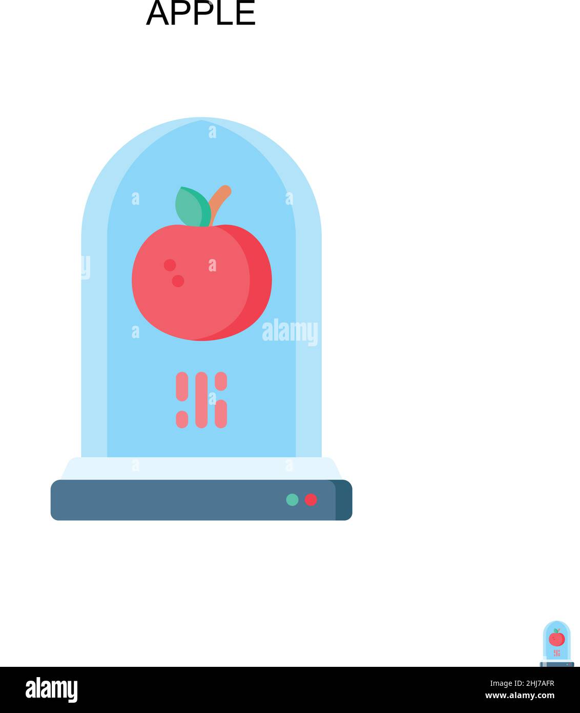 Icona Apple Simple Vector. Modello di disegno del simbolo di illustrazione per l'elemento dell'interfaccia utente mobile Web. Illustrazione Vettoriale