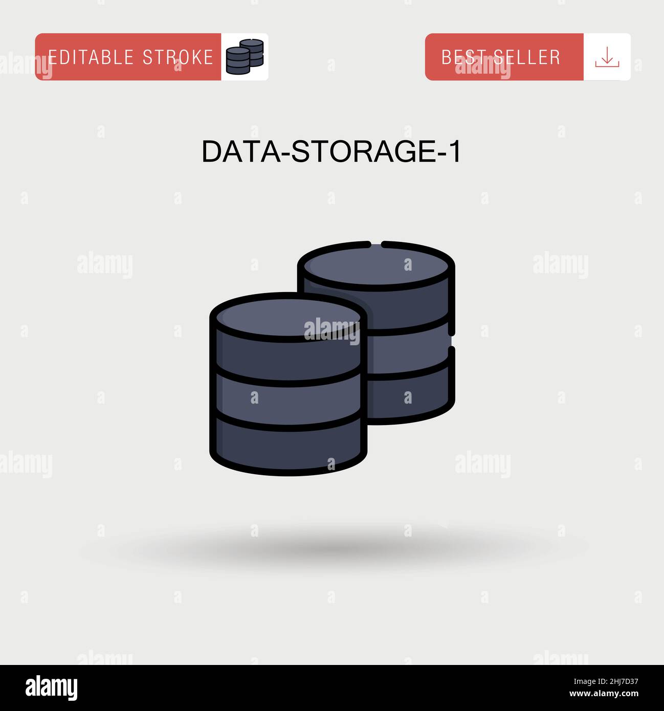 Data-storage-1 icona vettore semplice. Illustrazione Vettoriale