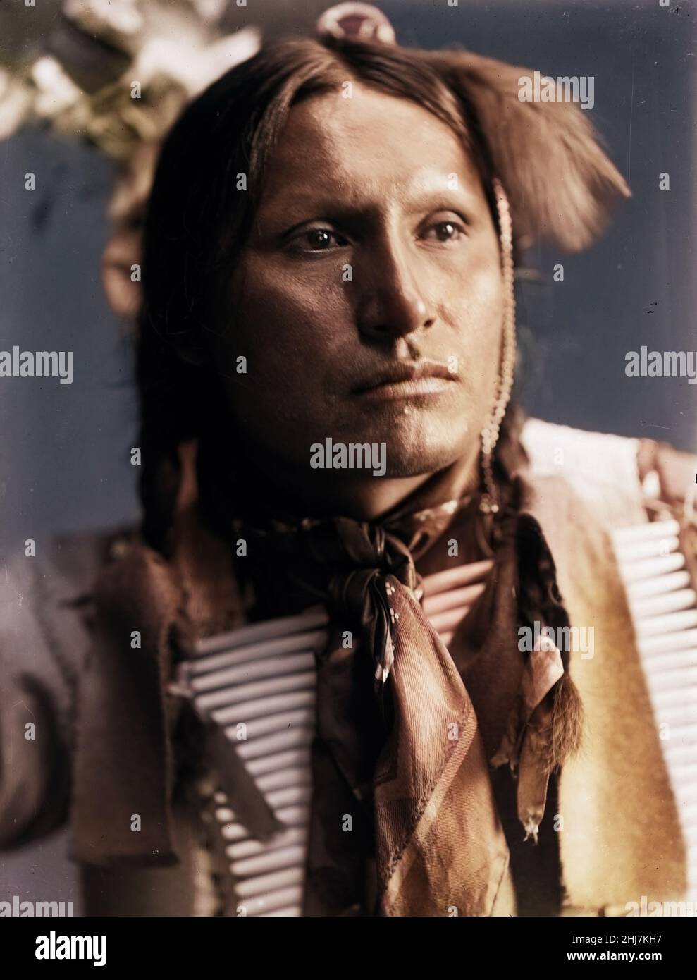 American Horse - Foto d'antiquariato e d'epoca - Indiani d'america / Indiani d'America. Käsebier, Gertrude, 1852-1934, fotografo, 1900. Colorato. Foto Stock