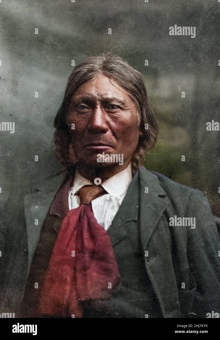 Nativi americani / indiani / americani Indiani capo Eggelston / Samuels & Mays, Meeker, Colorado. C 1902. Ute indiano. Colorato. Foto Stock