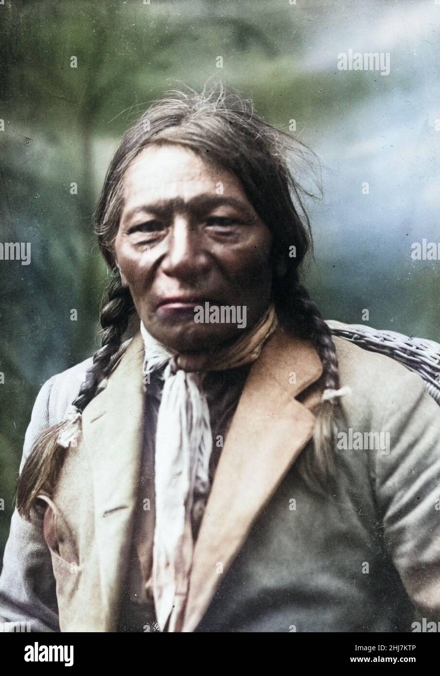 Native american Chief White Crow - Samuels & Mays, Meeker, Colorado. C 1902. Ute indiano. Colorato. Foto Stock