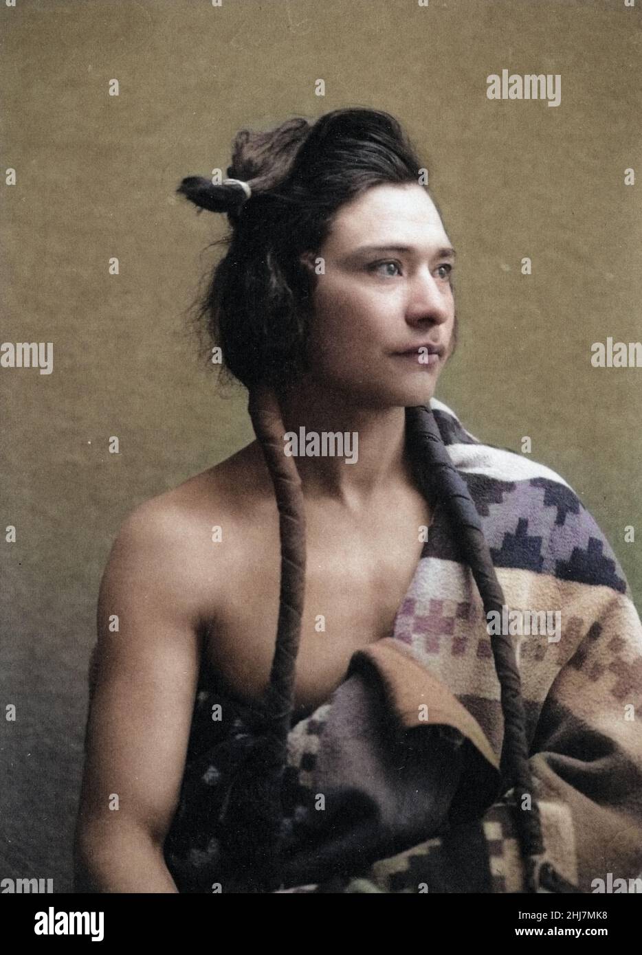 Foto d'epoca e d'annata - uomo nativo americano / indiano / americano indiano 'ed Chapman'. Moorhouse, Lee, 1850-1926, fotografo. 1900. Foto Stock