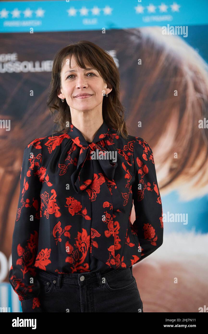 27 gennaio 2022, Madrid, Madrid, Spagna: Sophie Marceau assiste ‘Everything Wen Fine’ (Tout s'est bien passe)’ al Barcelo Hotel il 27 gennaio 2022 a Madrid, Spagna (Credit Image: © Jack Abuin/ZUMA Press Wire) Foto Stock