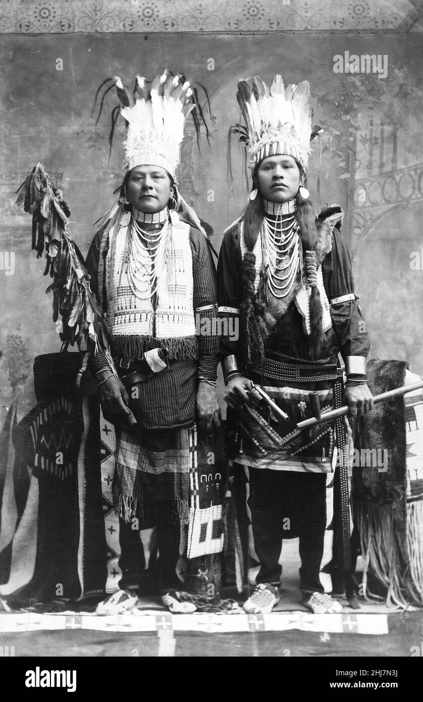 Foto d'epoca e d'epoca - nativi americani dell'Idaho sudorientale, 1897. Dipartimento dell'interno. Ufficio degli affari indiani. (1849 - 09/17/1947) Foto Stock
