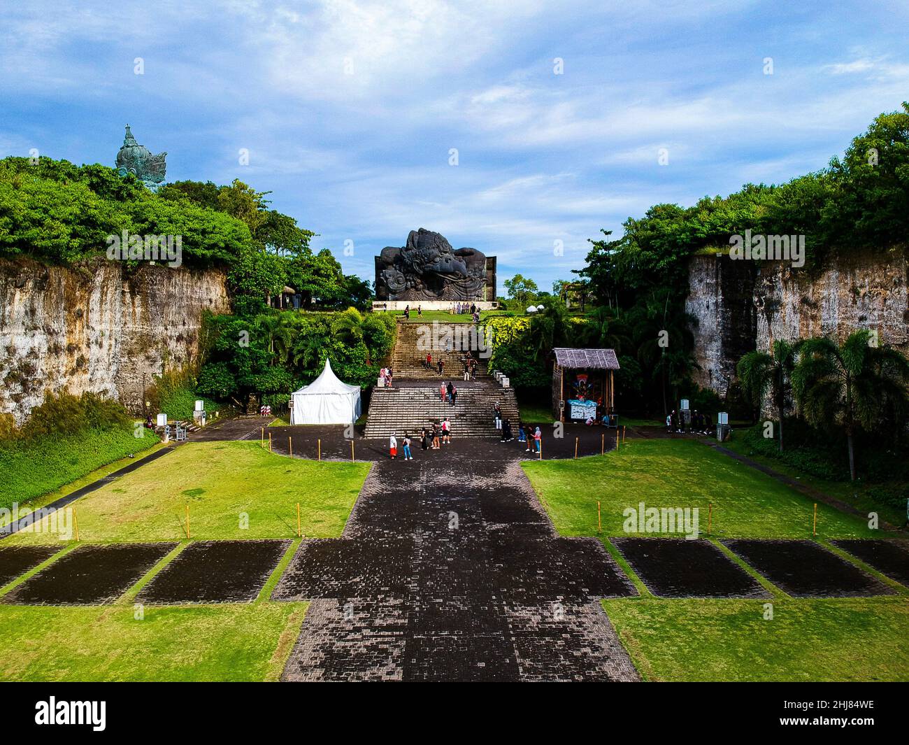 Garuda Wisnu Kencana Park, Bali Indonesia - Januari 20, 2022 Vista aerea del Parco Culturale Garuda Wisnu Kencana Bali Indonesia. Foto Stock