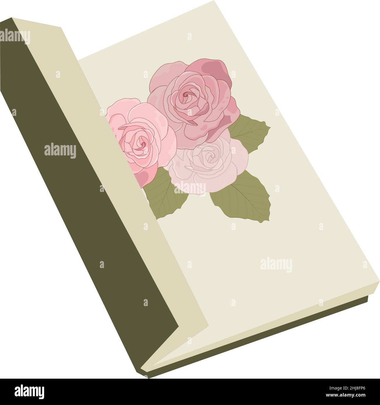 rosa e libro Illustrazione Vettoriale