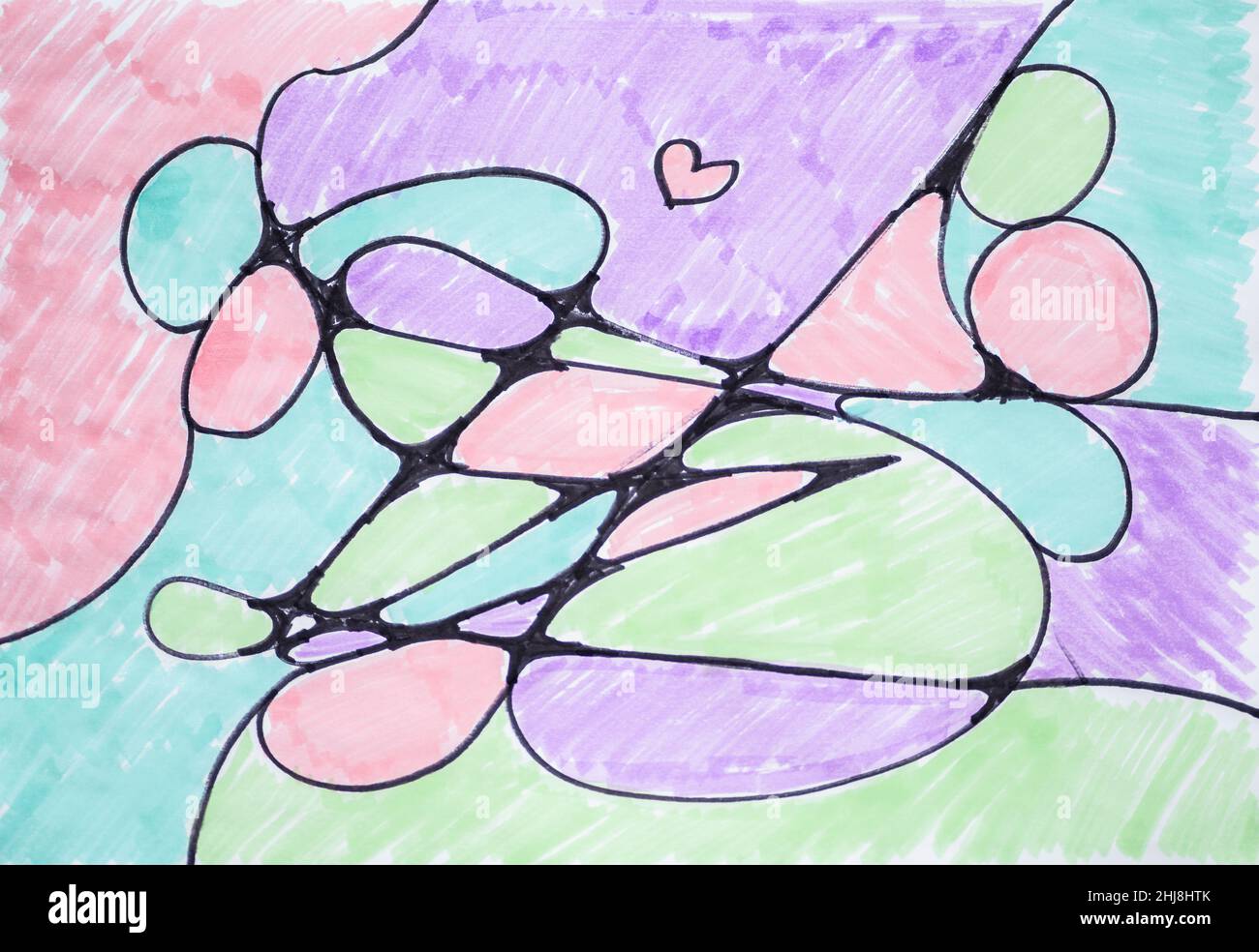 Neurografica pratica spirituale e meditazione. Arte geometrica creativa Foto Stock