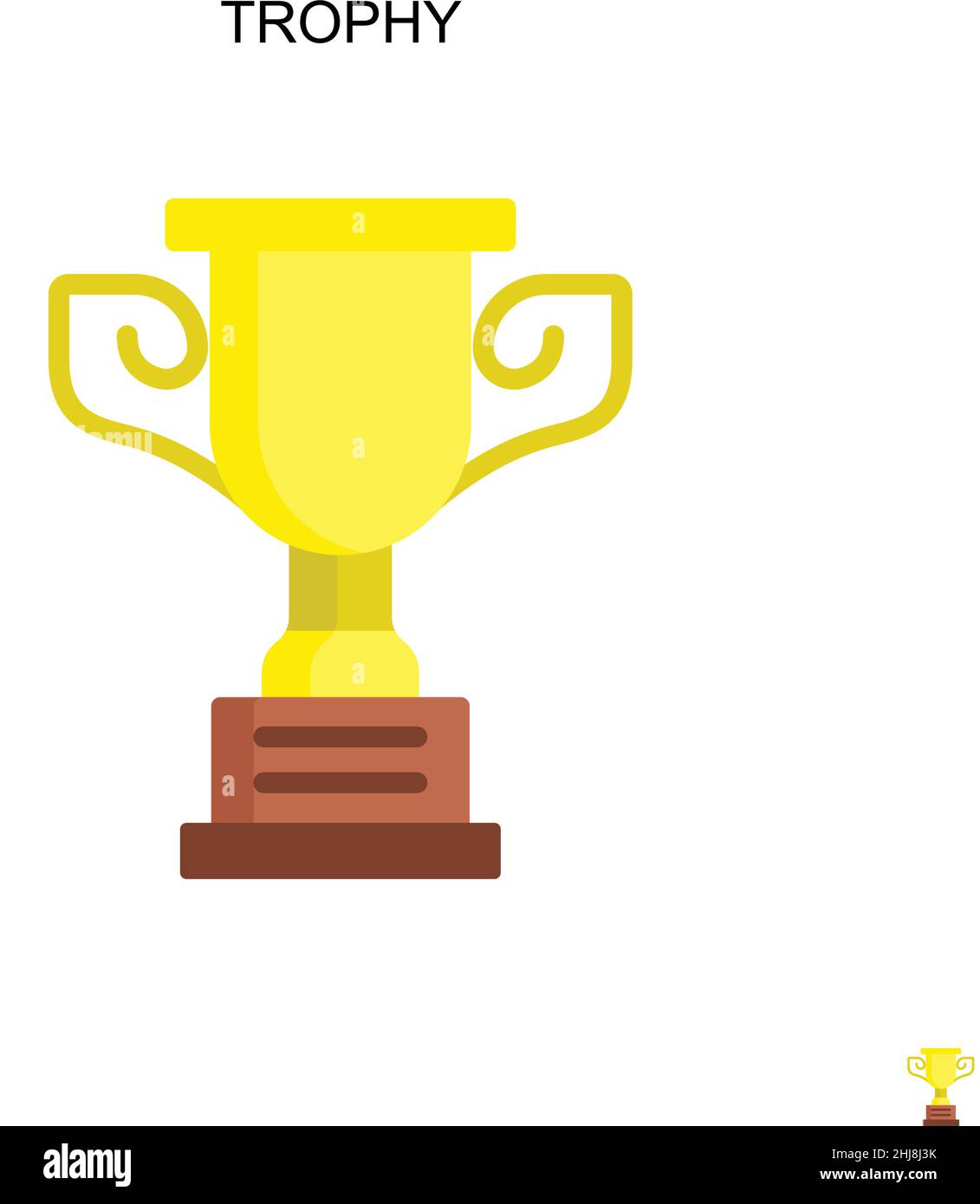 Icona Trophy Simple Vector. Modello di disegno del simbolo di illustrazione per l'elemento dell'interfaccia utente mobile Web. Illustrazione Vettoriale