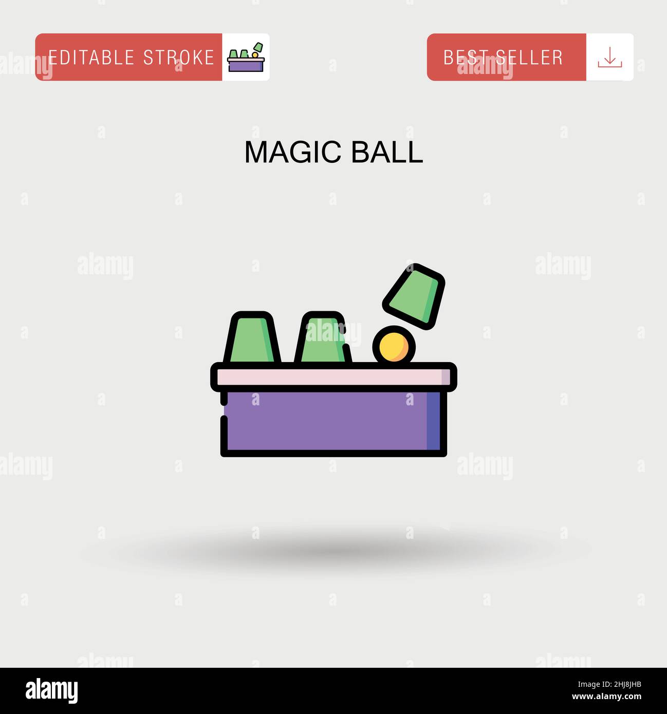 Magic ball semplice icona vettoriale. Illustrazione Vettoriale
