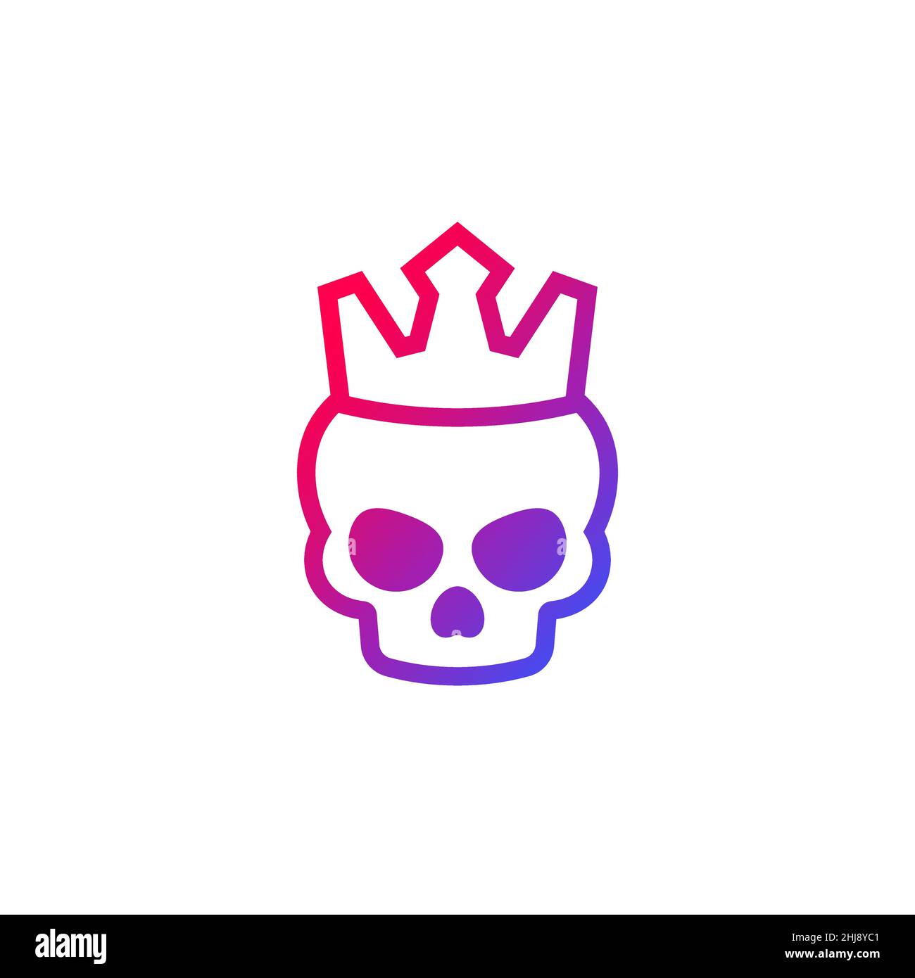 Logo Dead king con cranio Illustrazione Vettoriale