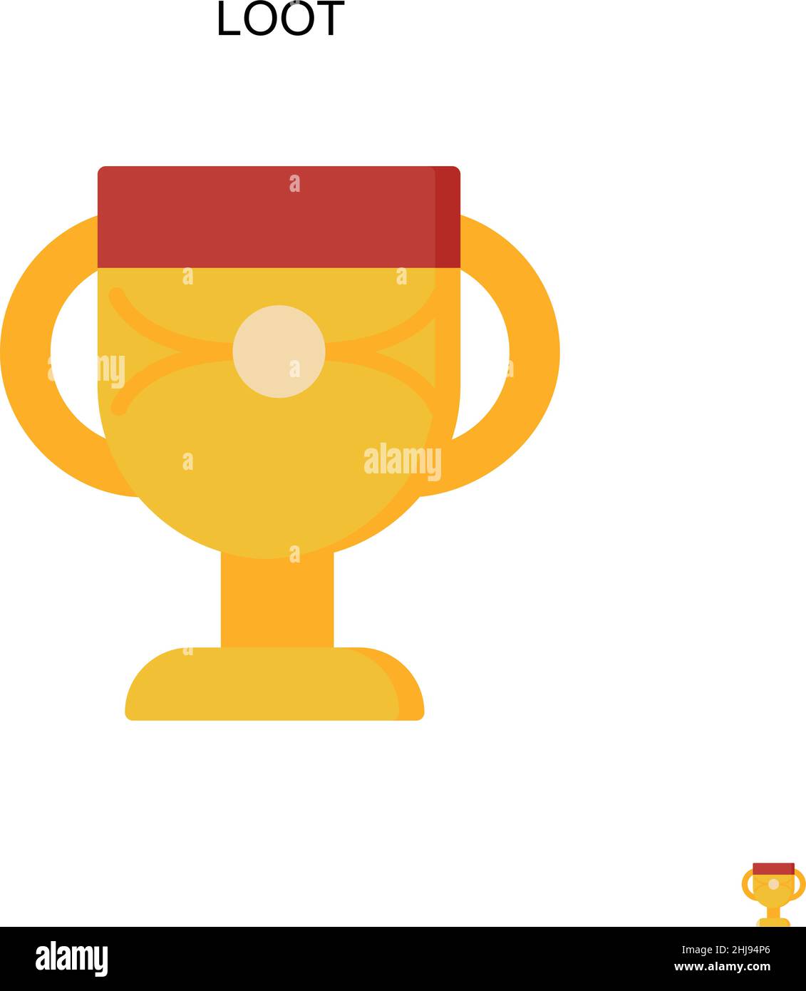 Icona di un semplice vettore Loot. Modello di disegno del simbolo di illustrazione per l'elemento dell'interfaccia utente mobile Web. Illustrazione Vettoriale