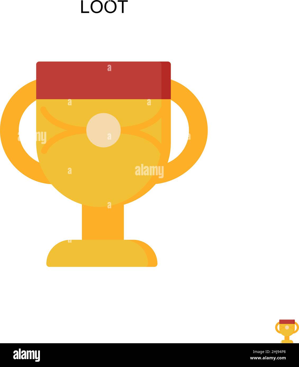 Icona di un semplice vettore Loot. Modello di disegno del simbolo di illustrazione per l'elemento dell'interfaccia utente mobile Web. Illustrazione Vettoriale