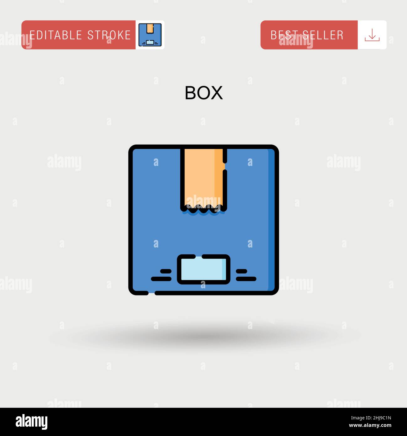 Icona vettoriale semplice box. Illustrazione Vettoriale