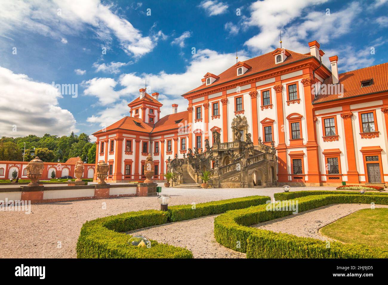 Vista del Palazzo Troja, situato a Praga, Repubblica Ceca, Europa. Foto Stock