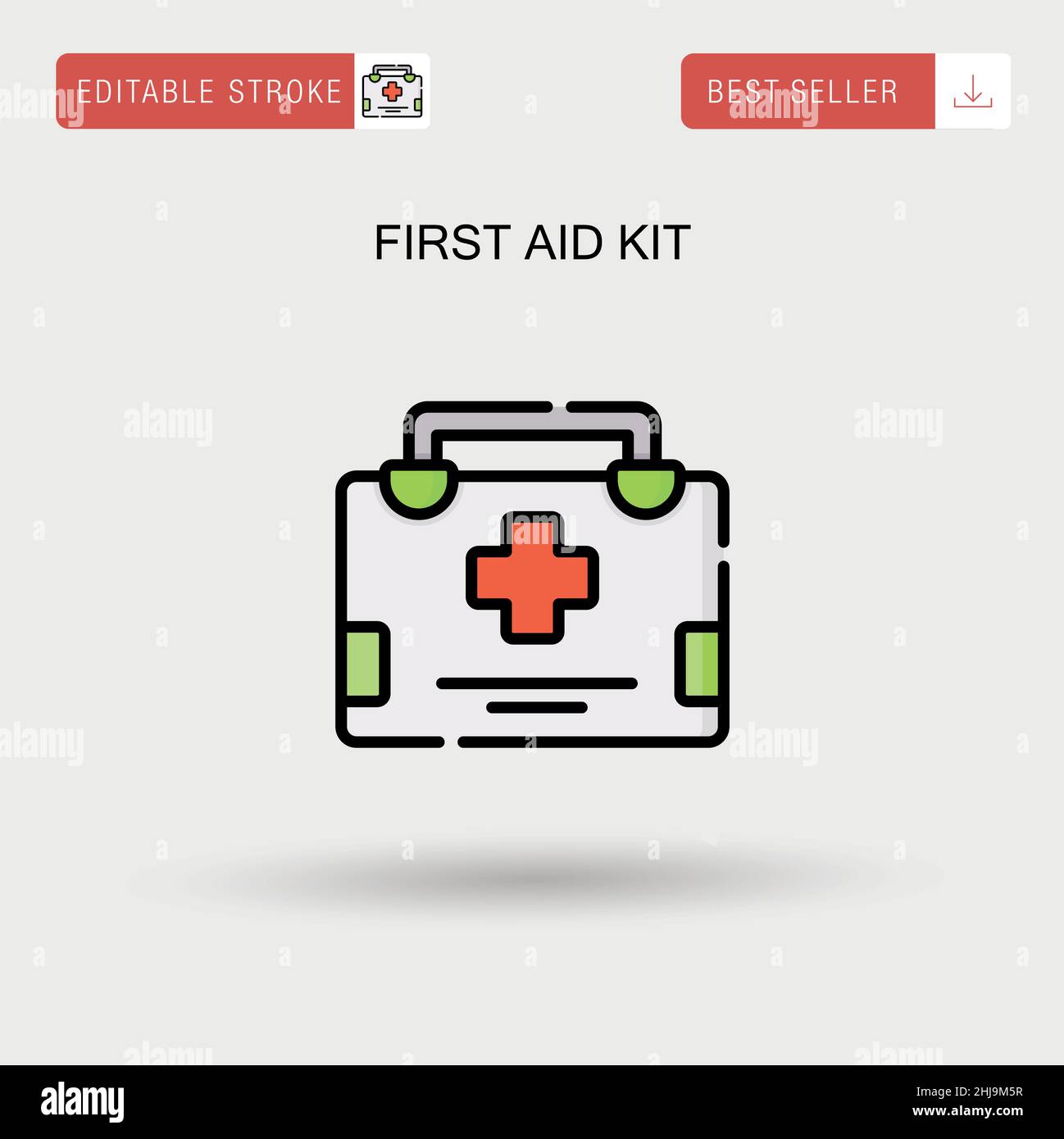 Icona vettore semplice kit di pronto soccorso. Illustrazione Vettoriale