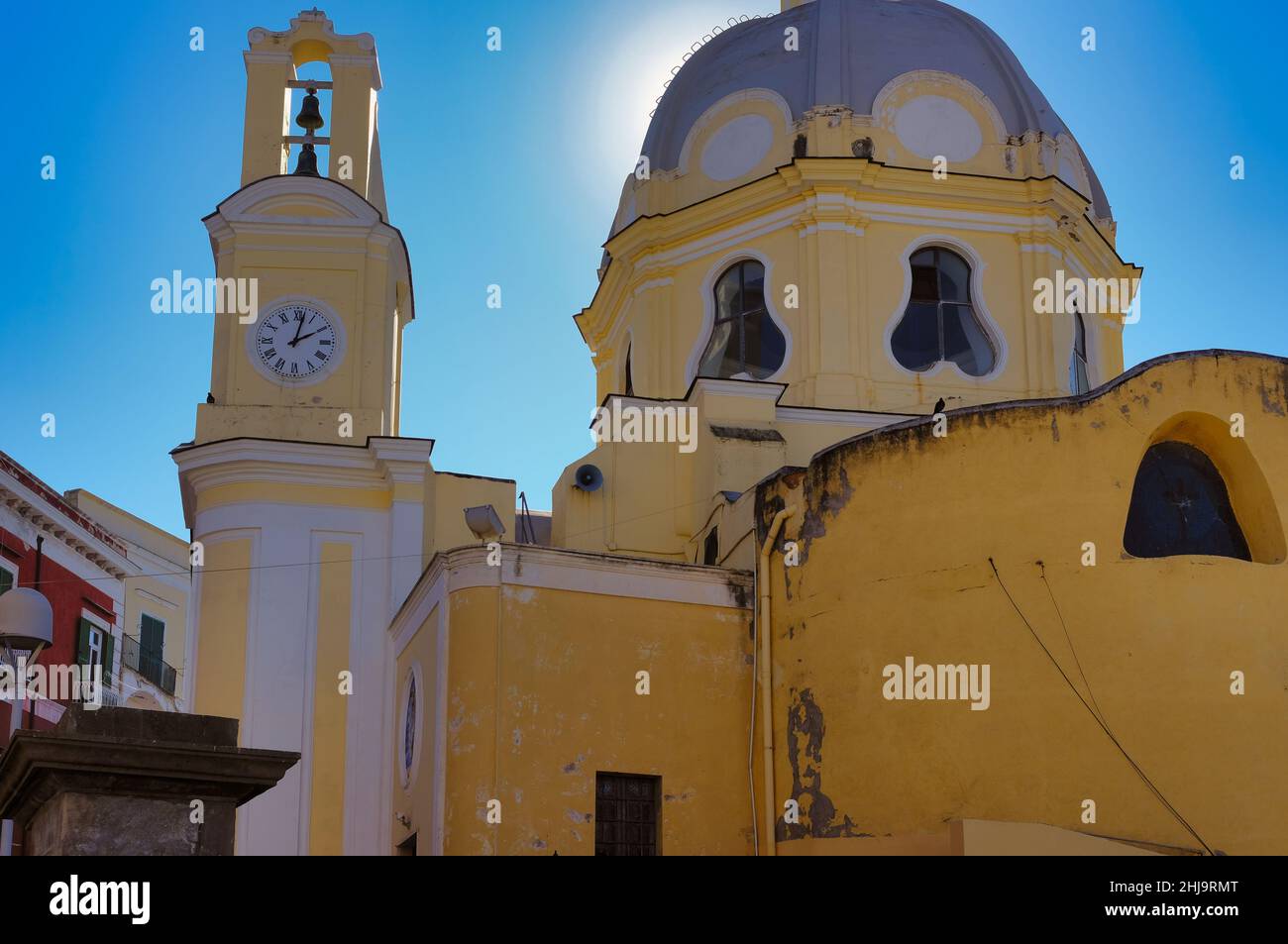 La bella e caratteristica isola di procida (Napoli) nominata capitale della Cultura 2022. Foto Stock
