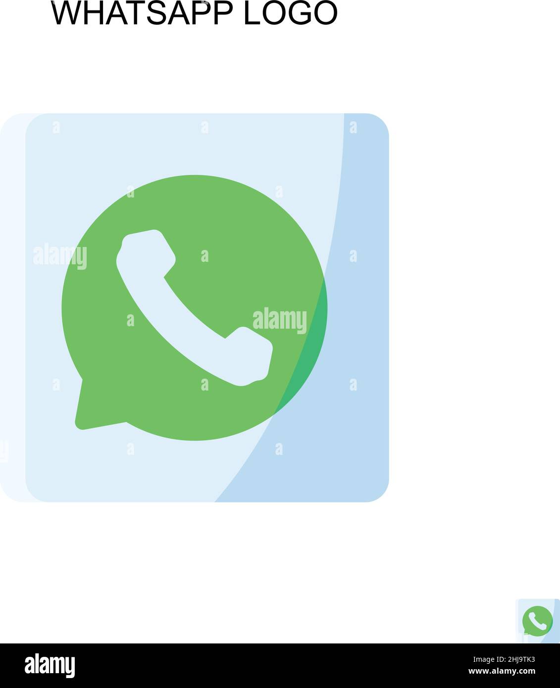Icona vettoriale semplice con logo WhatsApp. Modello di disegno del simbolo di illustrazione per l'elemento dell'interfaccia utente mobile Web. Illustrazione Vettoriale