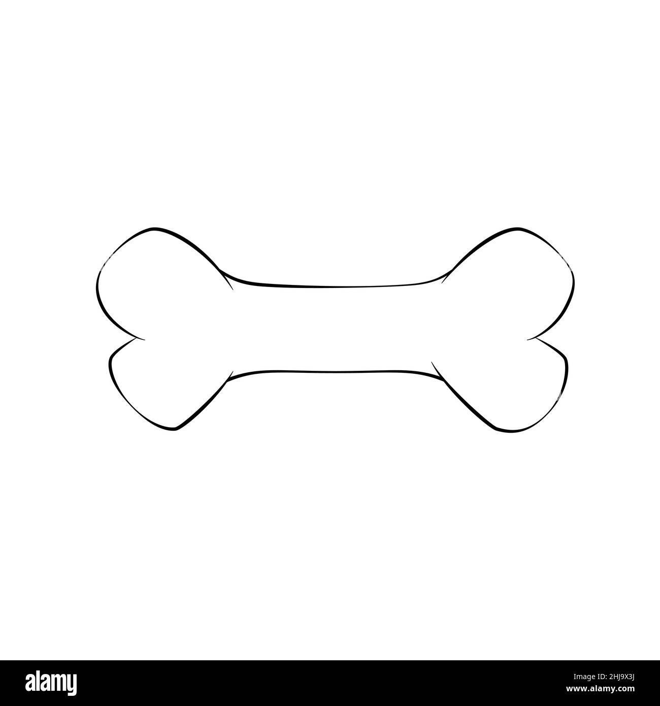 Osso sano. Minerali di calcio per ossa forti. Illustrazione del vettore di trattamento del cane. Immagine grafica anatomica Illustrazione Vettoriale