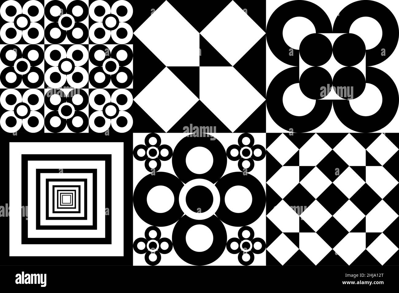 Semplice motivo vettoriale astratto geometrico con forme semplici e colori monocromatici. Composizione grafica geometrica, migliore utilizzo nel web design, carta da parati Illustrazione Vettoriale