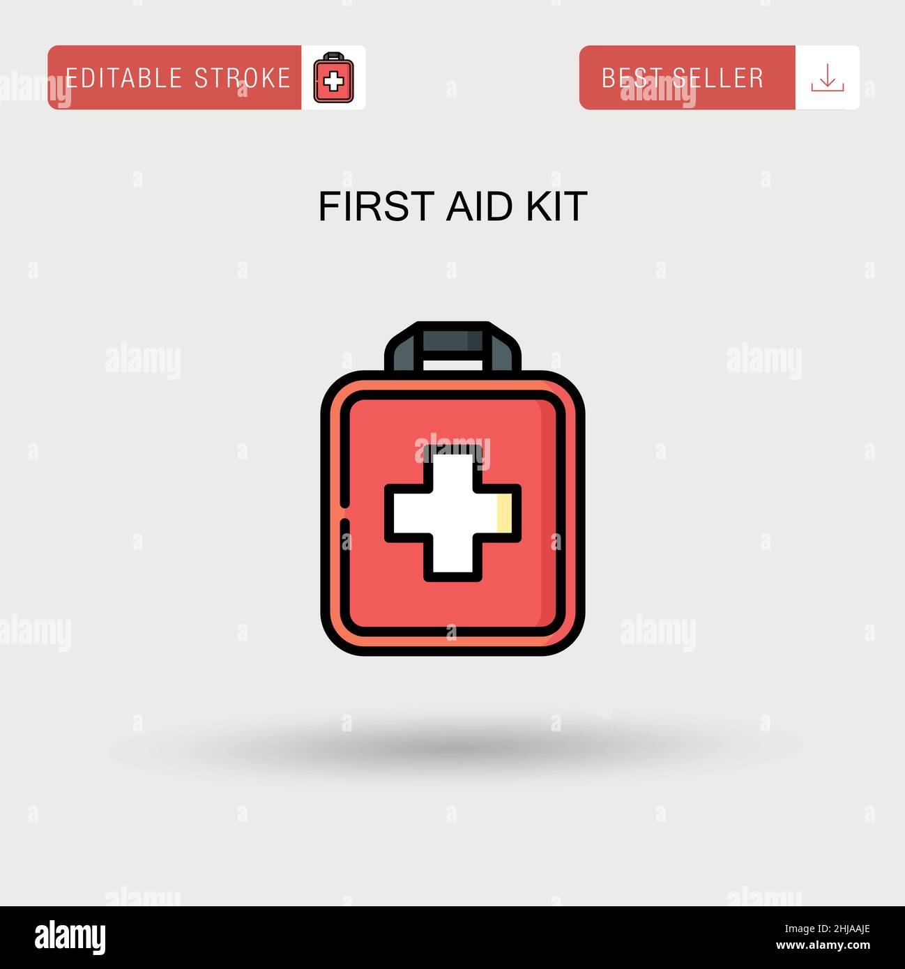 Icona vettore semplice kit di pronto soccorso. Illustrazione Vettoriale