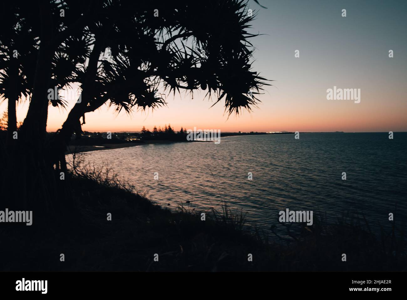 Moffat Beach Sunset, Sunshine Coast, Australia Foto Stock