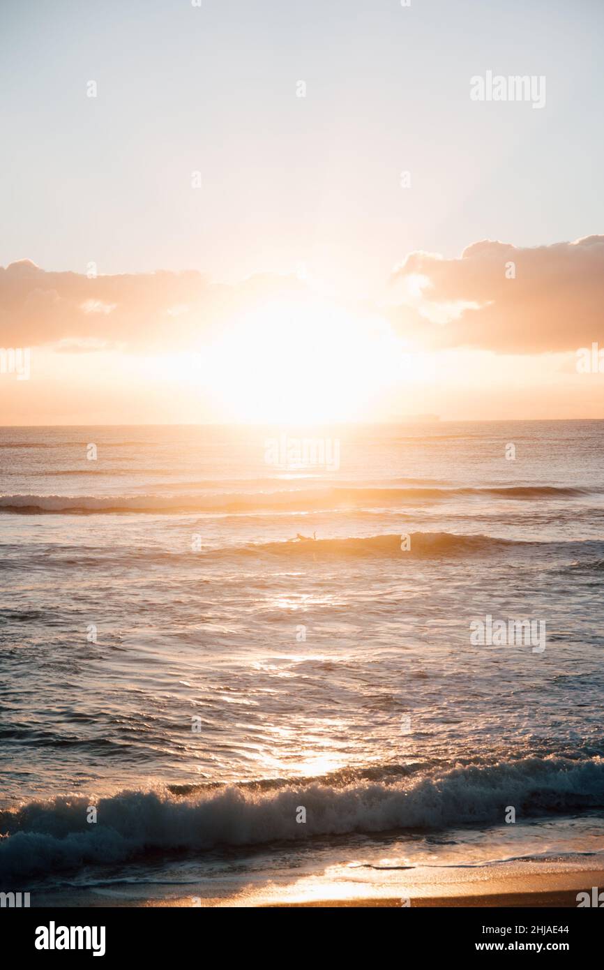 Moffat Beach Sunrise, Sunshine Coast, Australia Foto Stock