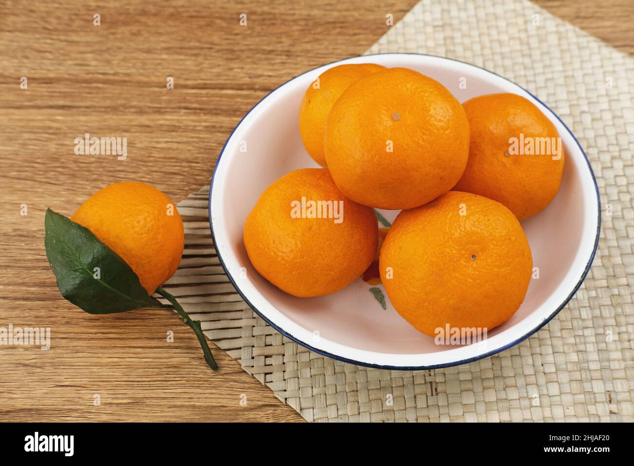 Jeruk Santang Madu (Citrus sinensis).spesso consumato durante il Capodanno cinese. Foto Stock