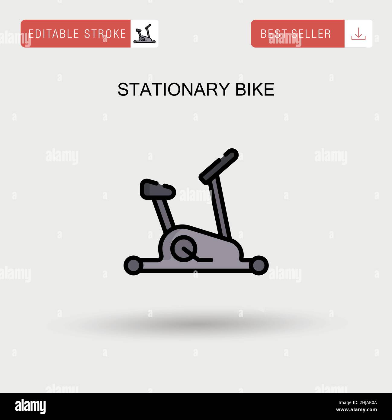 Cyclette semplice icona vettoriale. Illustrazione Vettoriale