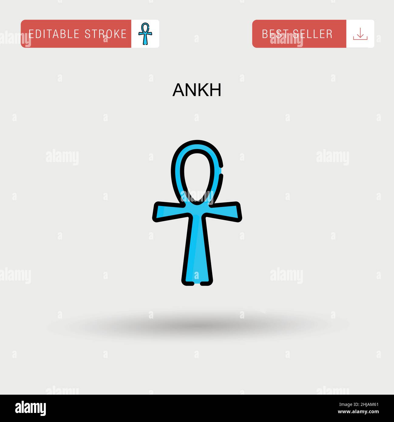 Ankh icona vettore semplice. Illustrazione Vettoriale