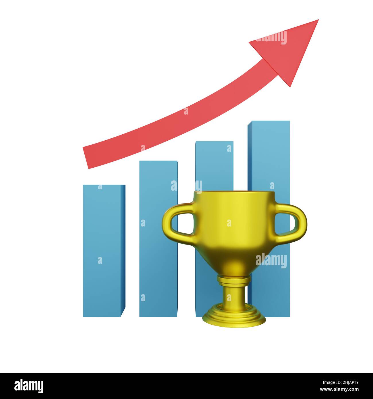 3d rendering del business con premi per il successo Foto Stock
