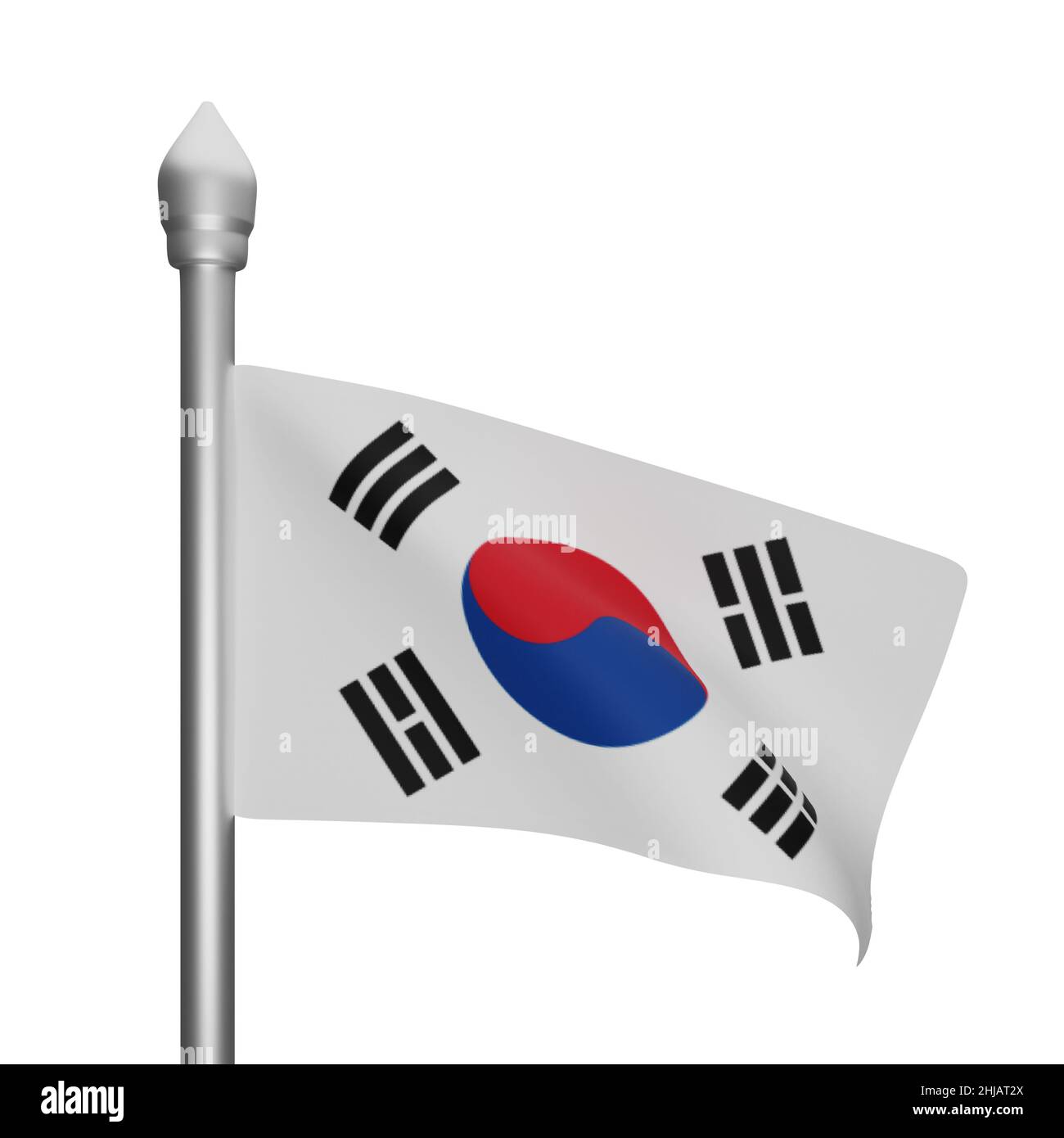 3d rendering del concetto di bandiera della corea del sud giorno nazionale della corea del sud Foto Stock