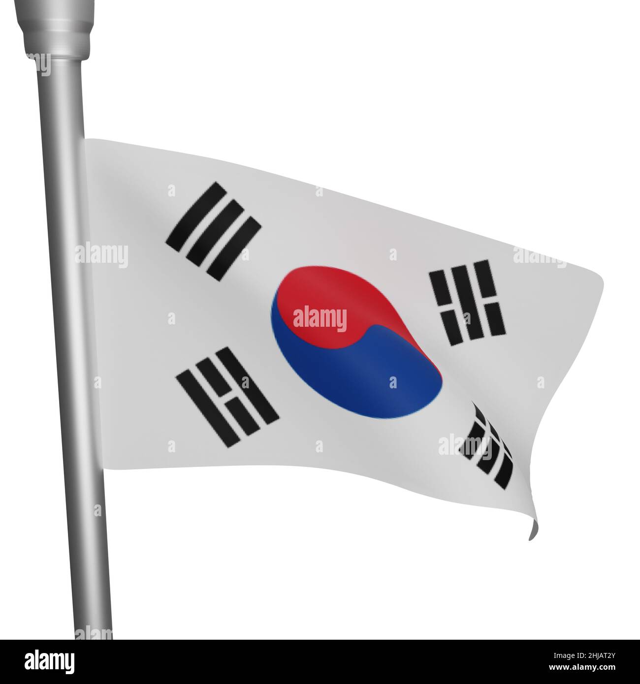 3d rendering del concetto di bandiera della corea del sud giorno nazionale della corea del sud Foto Stock