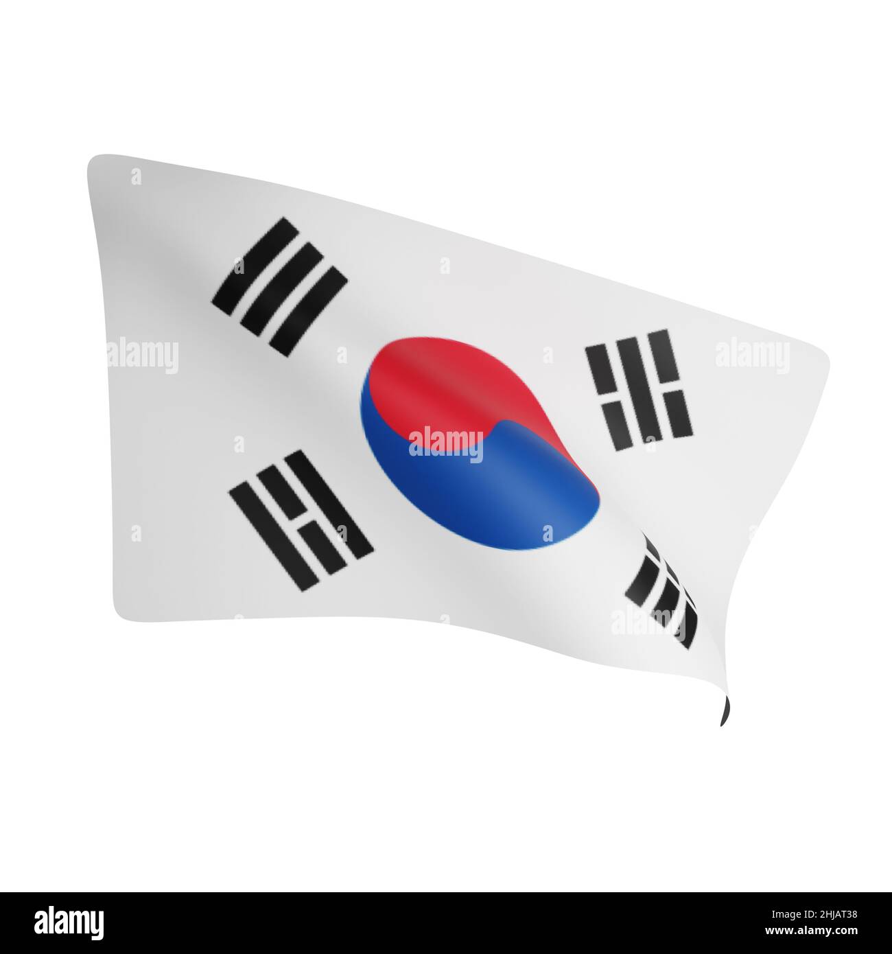 3d rendering del concetto di bandiera della corea del sud giorno nazionale della corea del sud Foto Stock