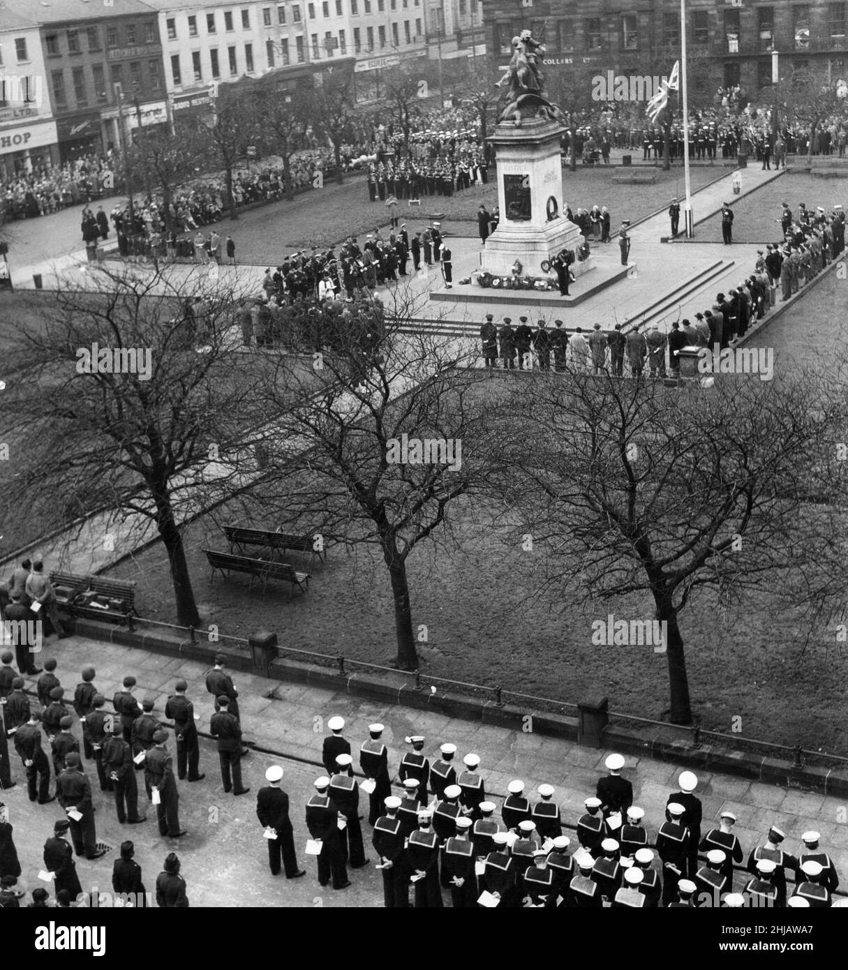 Giornata di ricordo a Eldon Square, Newcastle, Tyne e Wear. 11th novembre 1962. Foto Stock