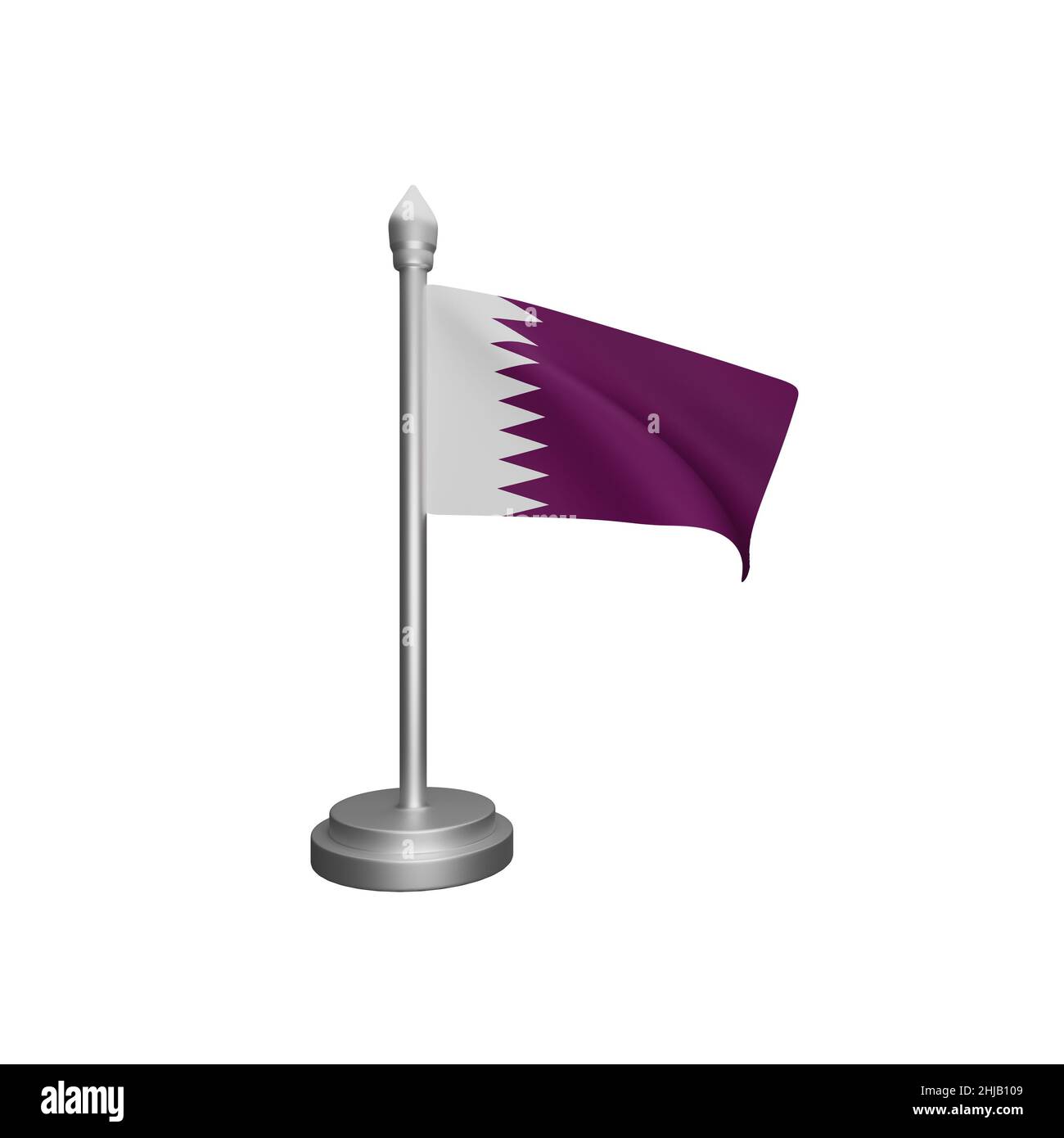 3d rendering della bandiera qatar concetto qatar nazionale giorno Foto Stock