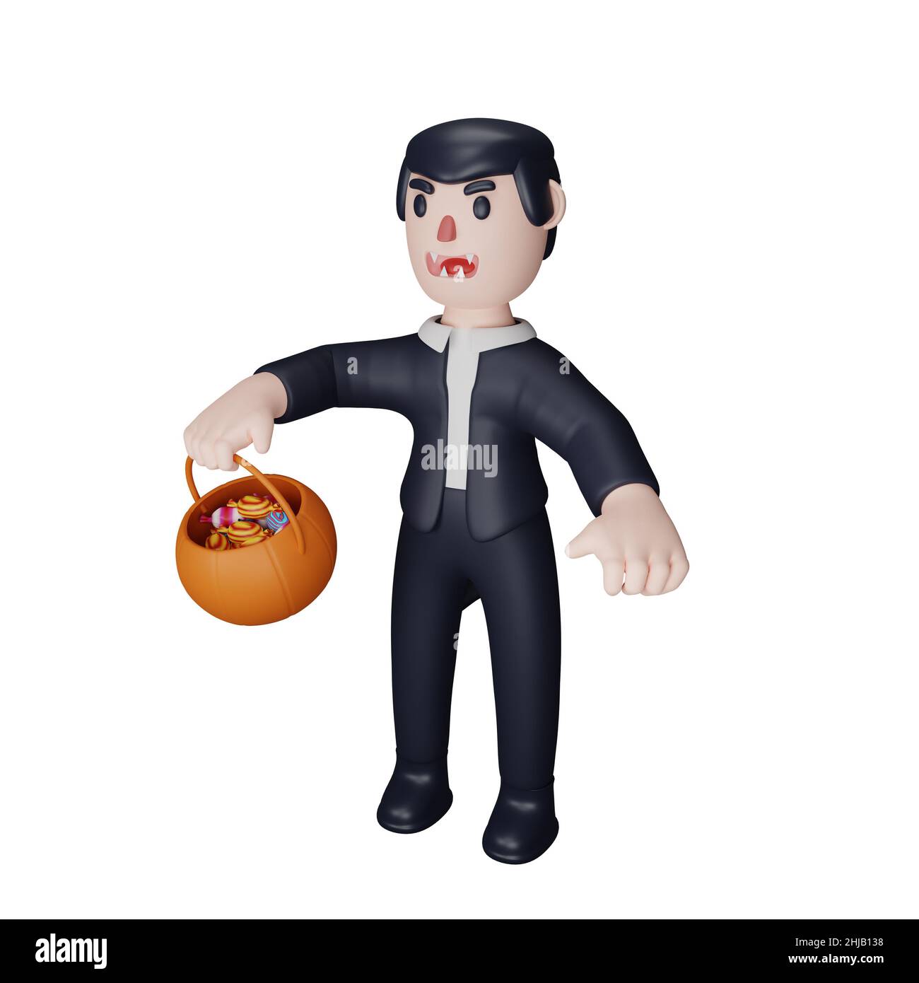 3d rendering di dracula trick o trattare con halloween concetto Foto Stock