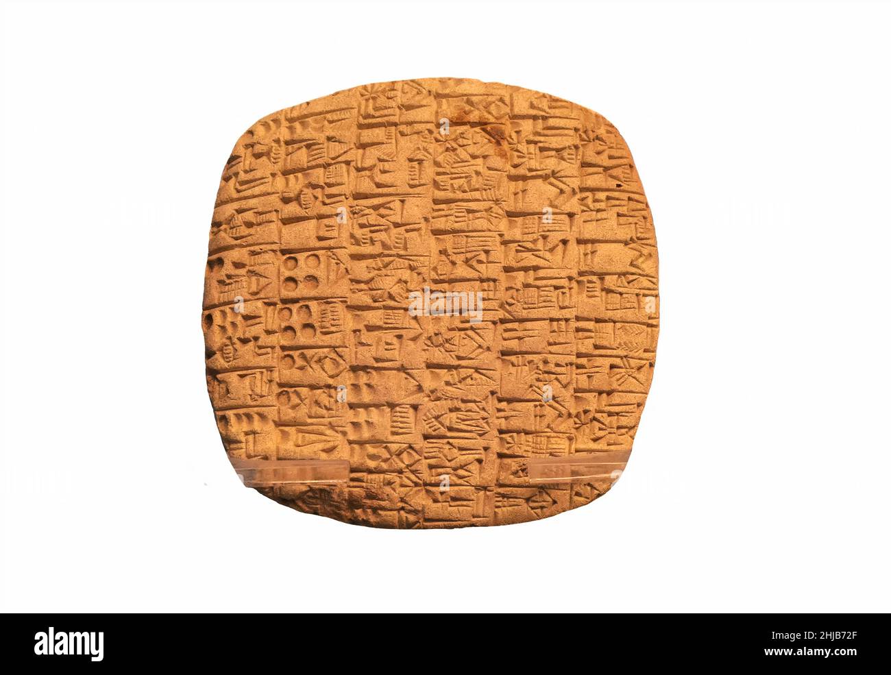 Un documento economico scritto nel copione cuneiforme Sumeriano, 2500 a.C. Museo Archeologico di Istanbul. Foto Stock