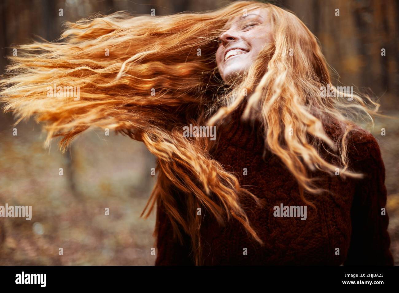 ragazza con capelli rossi e ritratto di frickles Foto Stock