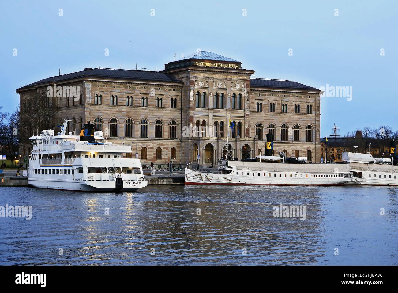 Isola dell'arcipelago di Stoccolma con museo nazionale, Stoccolma, Svezia Foto Stock