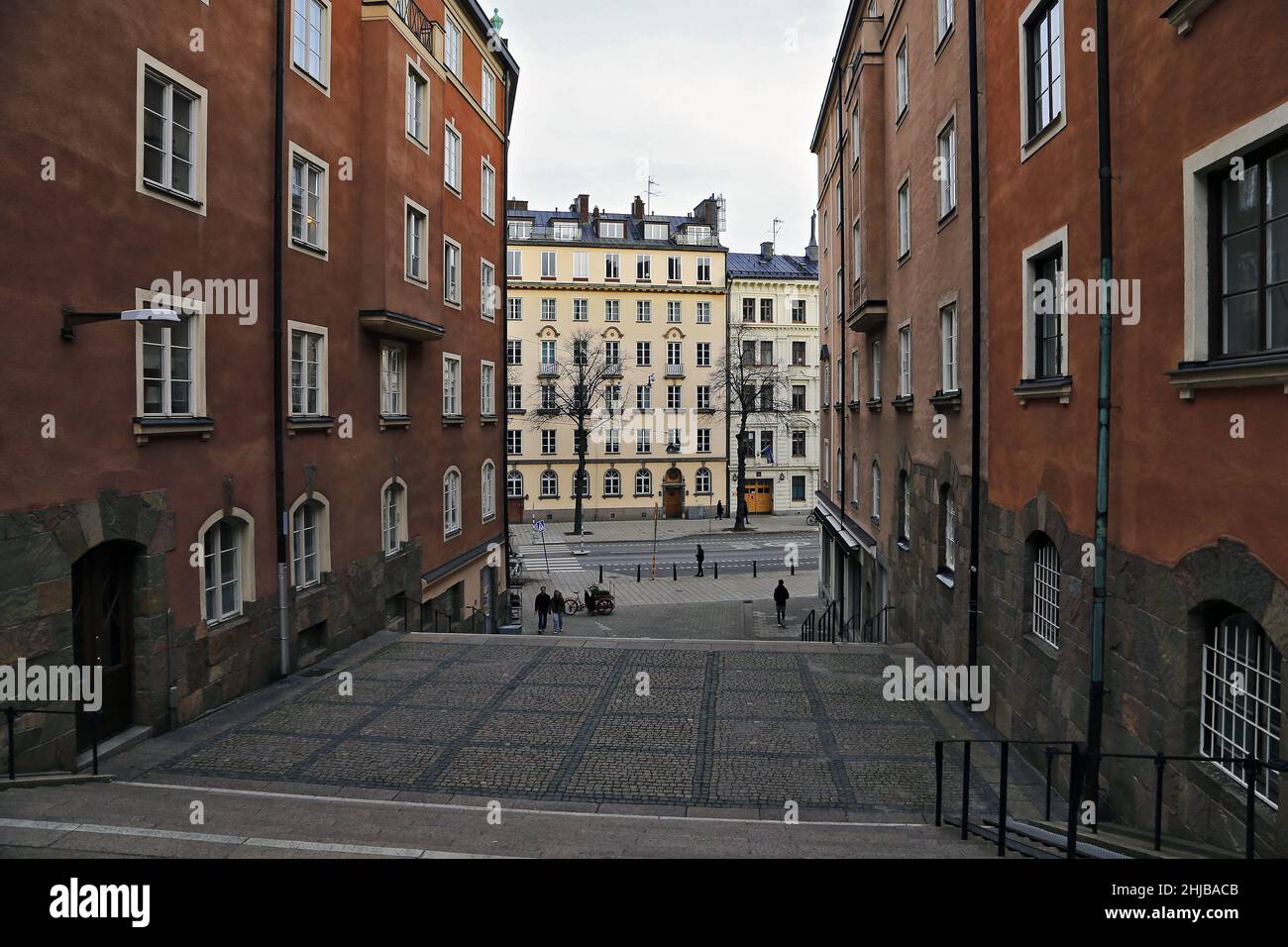 Stockholm quartiere Ostermalm con casa residenziale, Stoccolma, Svezia Foto Stock