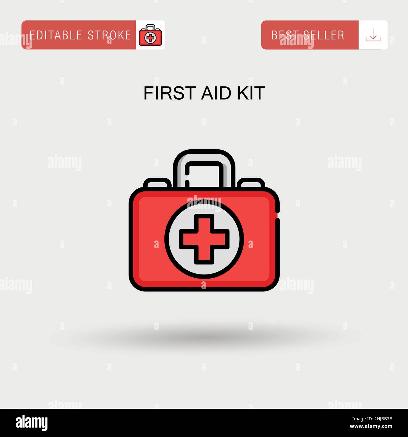 Icona vettore semplice kit di pronto soccorso. Illustrazione Vettoriale