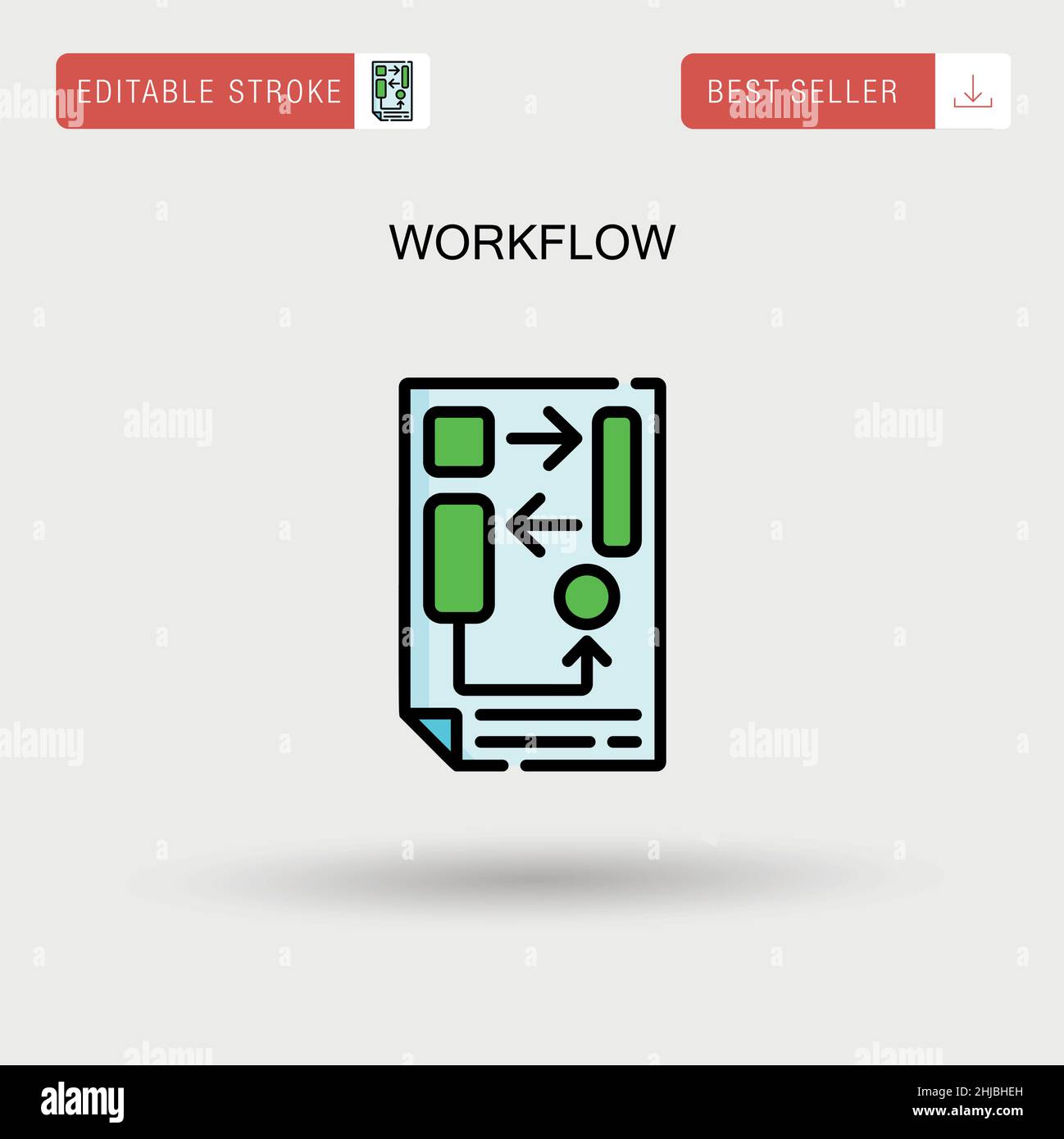 Icona vettore semplice flusso di lavoro. Illustrazione Vettoriale